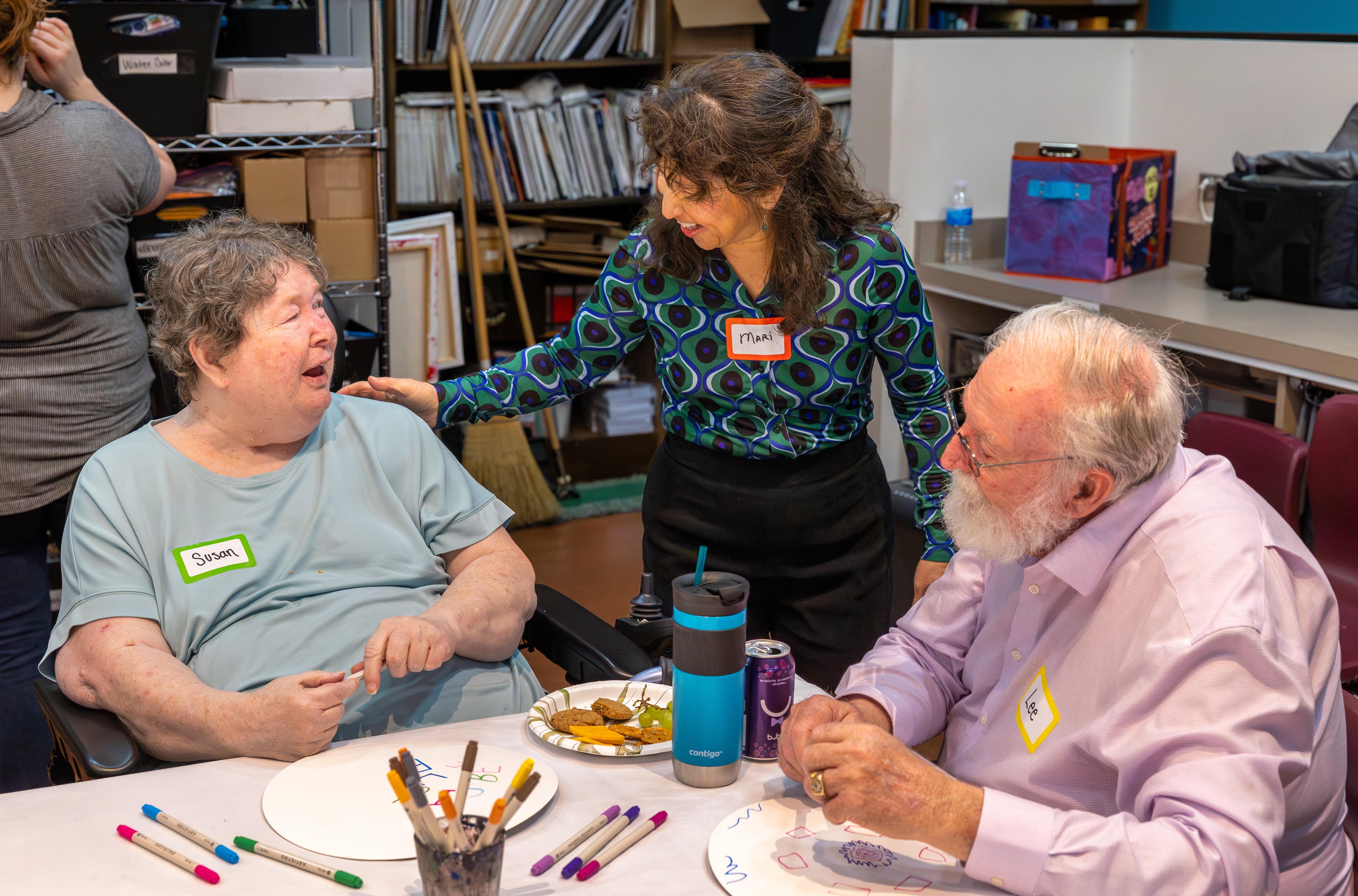 A couple creates are in the studio